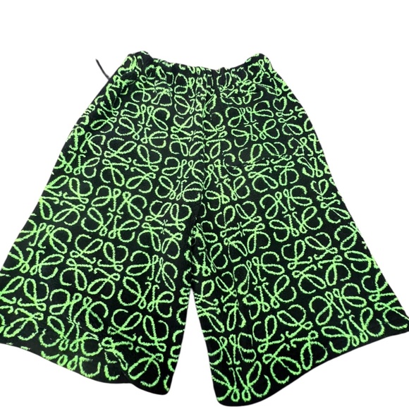 Loewe Anagram Fleece Shorts Green Black mens small - Picture 4 of 6